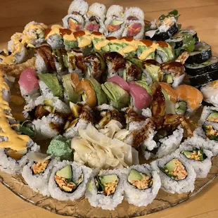 a variety of sushi