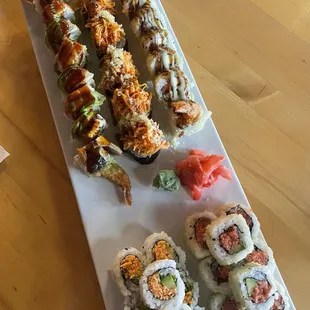 Dragon maki, ninja maki, Tokyo, J-Roll, crunchy spicy tuna