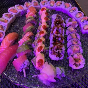 a variety of sushi