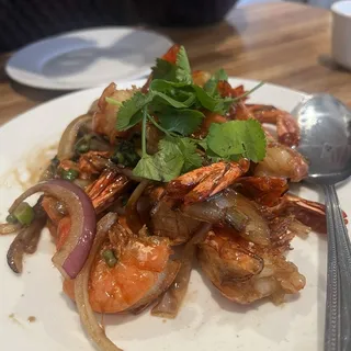 Pan-fried Prawns in Maggie Sauce