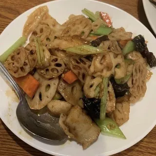 Fried Fish Cake w/ Lotus Root