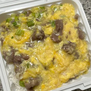 S15. Beef with Scrambled egg Over Rice