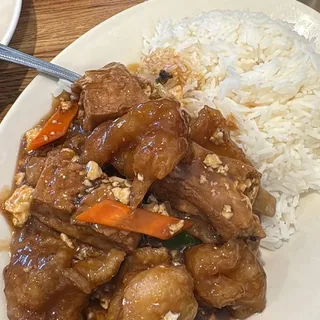 S16. Cod Fillet & Tofu Over Rice