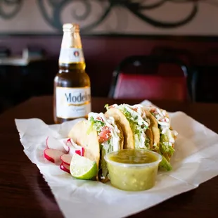 Crispy Tacos and Modelo beer, there is not a more perfect duo!