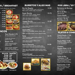 Menu inside