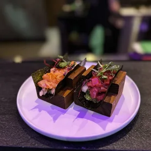 a plate of food on a table