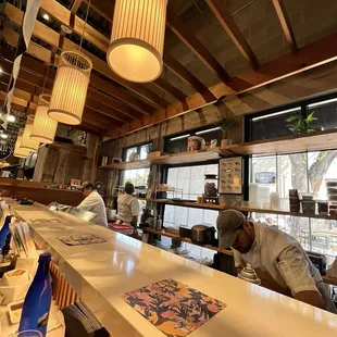 sushi and sashimi, interior