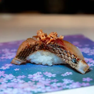 the inside of a sushi