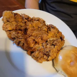 Chicken fried steak before adding gravy
