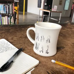 Seating area and my favorite mugs around.