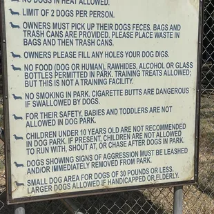 Park rules