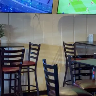 a bar and televisions