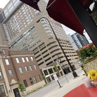 Street view from our table