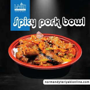 Spicy pork bowl