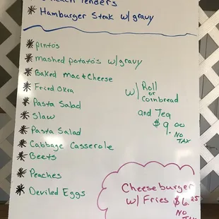 Great homemade lunch specials!