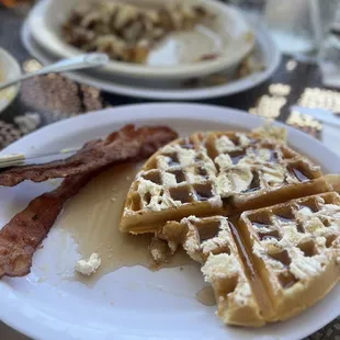 Belgian Waffle and Bacon