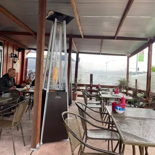 Great heated and covered outdoor seating!
