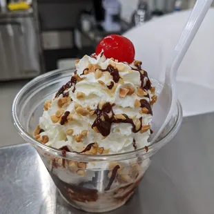 grasshopper ice cream sundae for son