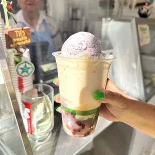 Halo halo with taro ice cream
