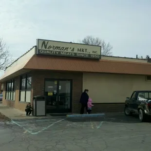 the front of the building