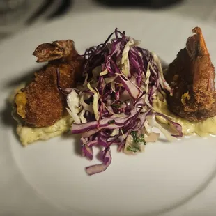 Shrimp stuffed yuca