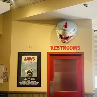 the entrance to the restaurant