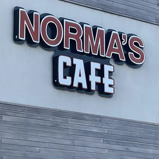 The sign outside.