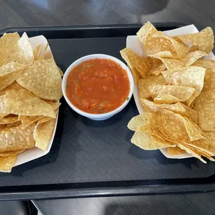 Homemade Corn Tortilla Chips &amp; Salsa