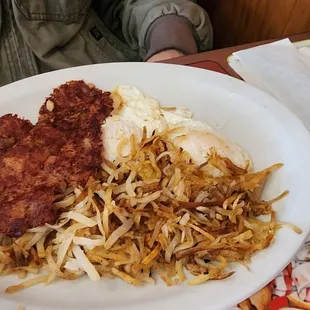 a plate of food on a table