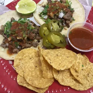Chicken, Beef, Pork &amp; Pastor &amp; the tacos aré $2.00 plus Tax each