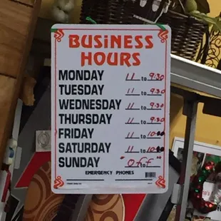 business hours