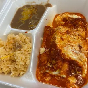 Cheese enchilada combo
