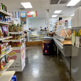 Hot foods area in back