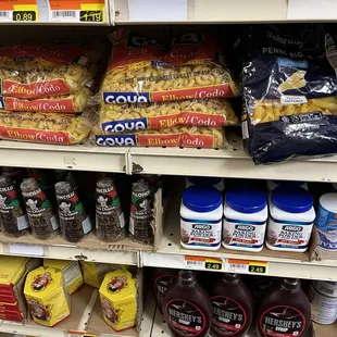 a variety of food items