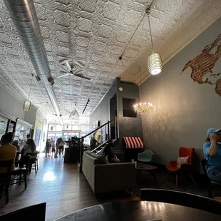 people sitting at tables