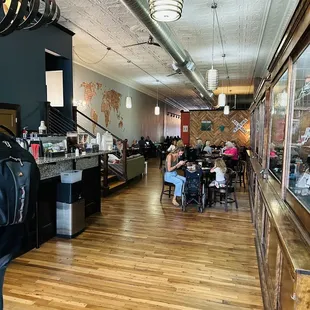 people sitting at tables