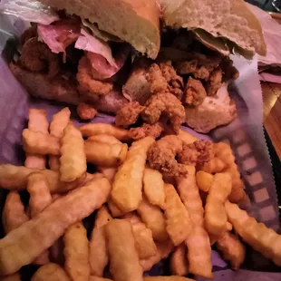 petrified shrimp Po boy......not recommended..