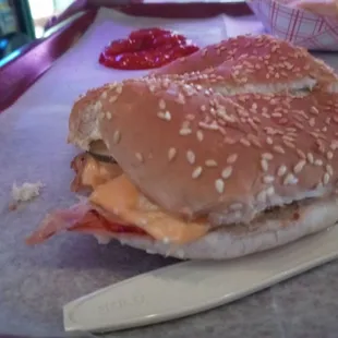 Ham n cheese.....very skimpy on the meat...grilled turkey was the same.......skip these items..