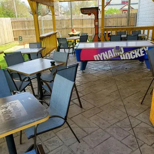 Outdoor seating and beer garden