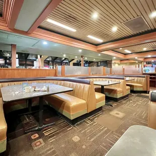 Lots of booth seating.