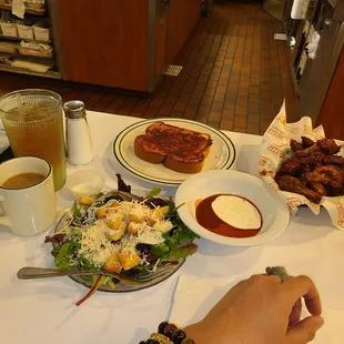 a plate of food on a table