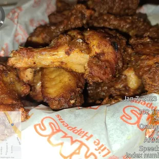 chicken wings in a wrapper
