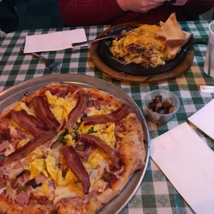 Breakfast pizza and the Junkyard Dog
