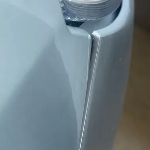 My right front fender to bumper what it looks like after their repair