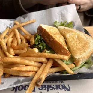 Frisco burger and fries