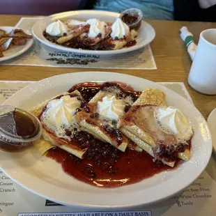 Swedish pancakes with lingonberries