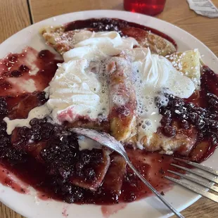 Swedish pancakes with lingonberries