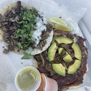 a taco and a drink
