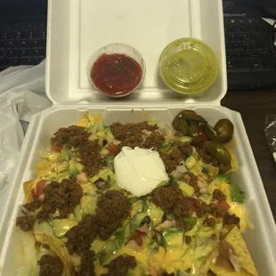 Order of Nachos to go. Worth the 7 bucks