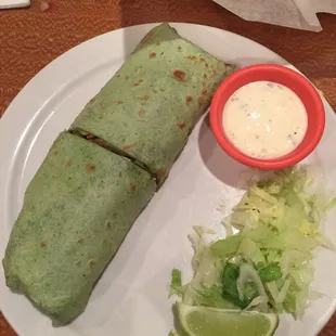 Green Burrito with Ranch